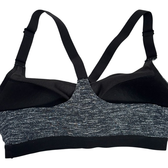 Victorias Secret Racerback Sports Bra 34C Heathered Gray Navy/Black •Adjustable - Picture 5 of 9